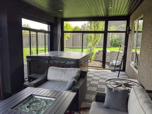 Great space for a hot tub