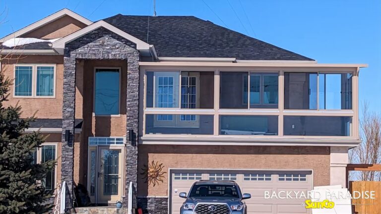 balcony enclosure on a garage navin springfield manitoba