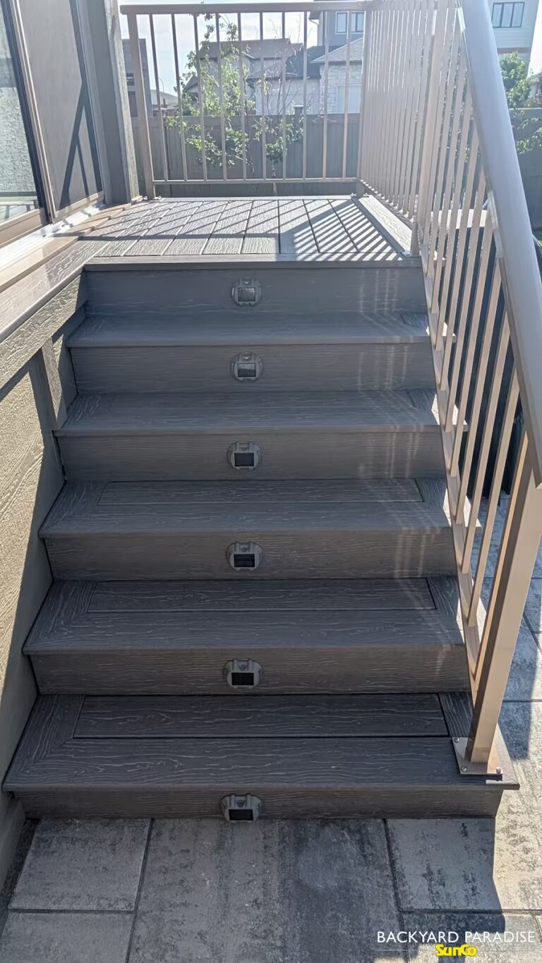 composite staircase and aluminum railing