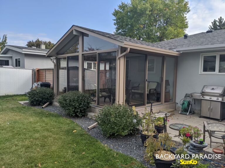 sandalwood gable sunroom at grade island lakes winnipeg manitoba