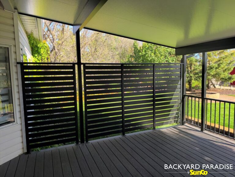 privacy wall on a composite deck landmark manitoba