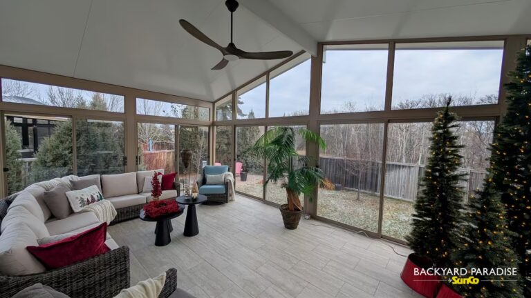 sandalwood gable sunroom interior in Royalwood, Winnipeg